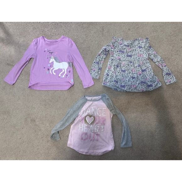 Jumping Beans Girls Lot Size 4T – 3 Long Sleeve Tops - Picture 2 of 2